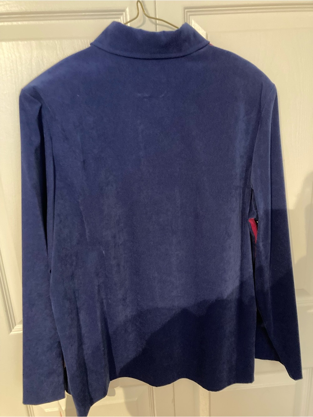 Alia Blue Blouse with Red Logo Detail - Picture 5 of 5